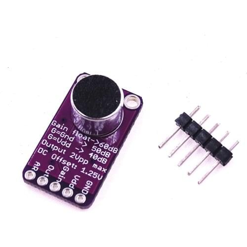 MAX9814 Microphone AGC Amplifier Board Module Auto Gain Control Programmable Attack and Release Ratio Low THD