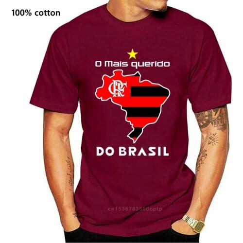 Men tshirt O mais querido do brasil Flamengo Slim Fit T Shirt Printed T-Shirt tees top