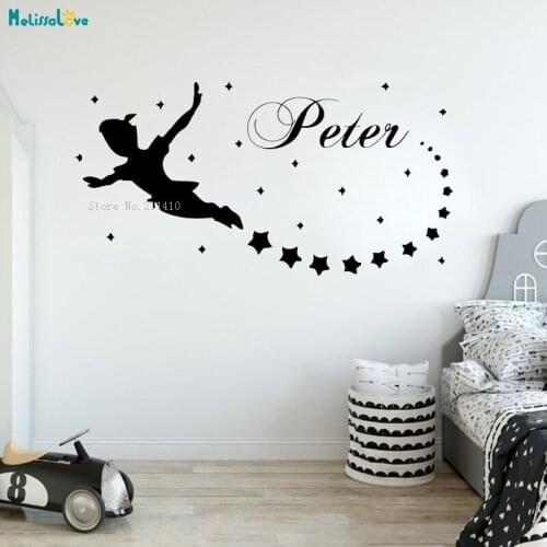 Custom Kids Name Wall Sticker Self-adhesive Baby Girls Room Nursery Pretty Home Decoration Small Murals YT2798