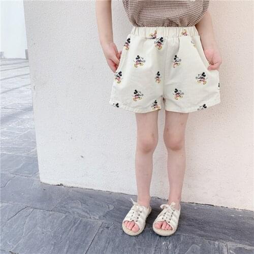 Summer New Baby Boys Girls Cartoon Shorts Fashion Cotton Casual Shorts Kid Washed Cotton Cloth Shorts 12M-6T