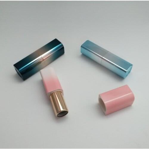 Wholesale Empty 12.1 New Fashion Gradient Pink Green Blue Magnetic Lipstick Tube 30PCS