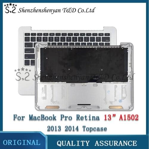 Original A1502 Topcase Backlit US UK Keyboard for Macbook Pro Retina Late 2013 Mid 2014 13 '' A1502 Palmrest Housing Keyboard