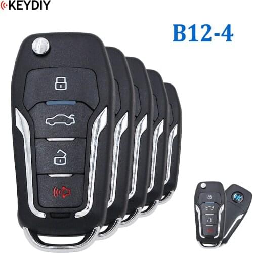 5 PCS, Original 3+1 Buttons Universal Remote Control Key B-Series for KD900 KD900+,URG200 ,KD-X2 KEYDIY for B12-4 F Style