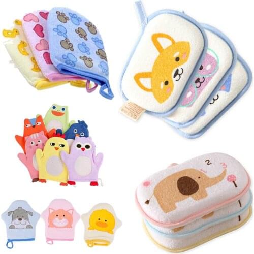 Multi-Styles Bath Brushes Shower Comfortable Soft Towel Accessories Infant Children Rub baby Rubbing Body Wash Sponge Cotton