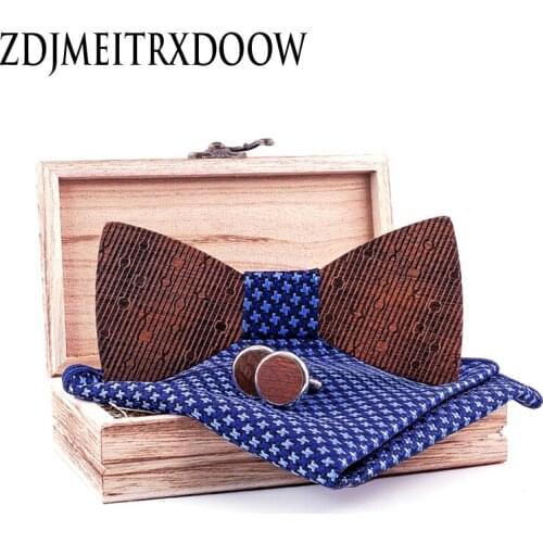 Handmade Adjustable Wooden Bow Tie Fashion Engraving Wood Bowtie For Men Wedding Party Gravatas Cravat Accessories Neckties