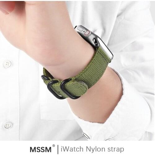Nylon Strap for Apple watch 6/5/Se Band 44mm 40mm correa pulseira Bracelet 42mm38mm to iwatch Watchband Accessories Series 4 321