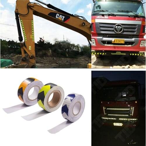 Arrow Sign High Intensity Reflective Tape Roll Adhesive Safety Signs Vinyl Decals Strips 25m X 5cm