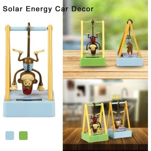 Solar Powered Monkey Dancing Shaking Head Figure Car Ornaments Auto Interior Decoration Creative Car Toys Accessories