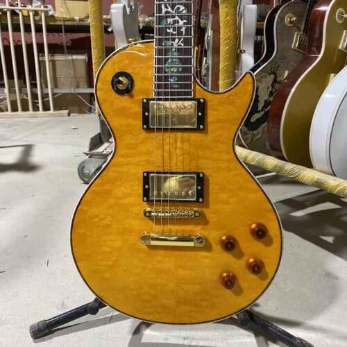 Hot Sale Vase Fingerboard Inlay Rosewood Quilted Maple Top Gold Hardware Free SHipping Guitarra