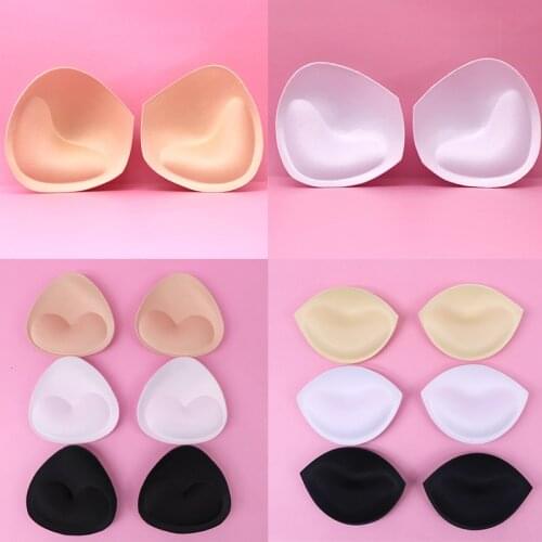 4pcs 2pair Women Intimates Accessories Sponge Bra Pad for Bikini Swimsuit Breast Push Up Bra Padding Enhancers Insert Chest Cup