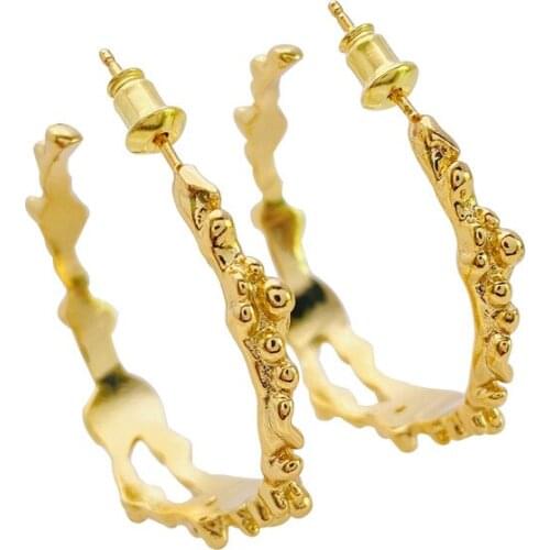 Lava earrings womens earrings wholesale European and American C-shaped exaggeration irregular earrings