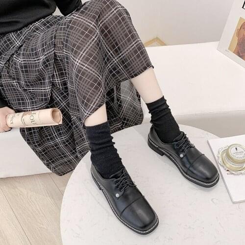 Lady Square head Shoes Fashion breathable shoes New women comfortable casual platform shoes walking non-slip Personality U29-06