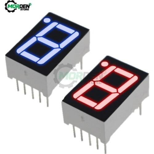 0.56Inch/0.5Inch LED 7 Segment 1 Bit LED Display Module 7 Segment 1 Digit Tube Red/Blue Common Anode Digital