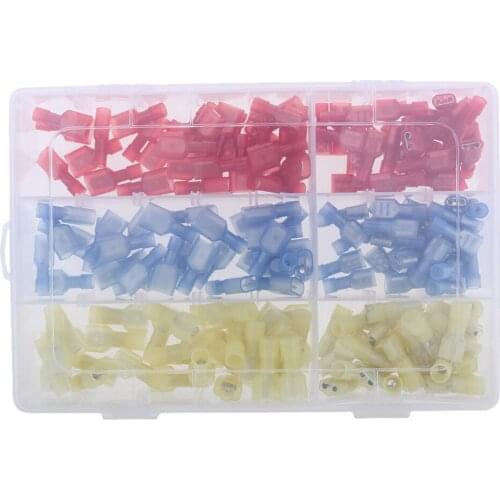 180pcs Wire Terminals Connectors Nylon Male & Female Spade Kit Set