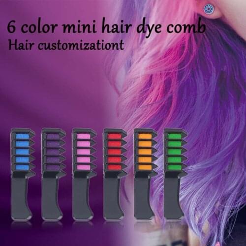 2Pcs High Quality 2017 New Semi Permanent Hair Color Chalk With Comb Temporary Blue Hair Mascara Multicolor Dye