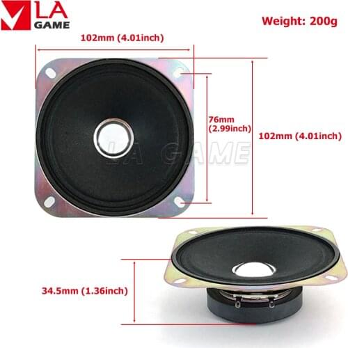 2 pcs/lot high quality 4 inch 8ohm 15w speaker for cocktail arcade game diy arcade game kit arcade cabinet parts
