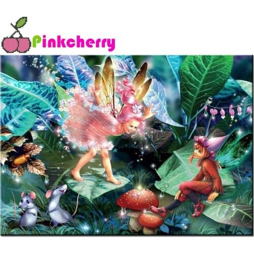 3d diy mouse butterfly fairy diamond painting cross stitch diamond mosaic full square round diamond embroidery sale k659