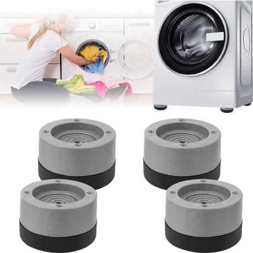 4pcs/set Anti-slip Noise-reducing Floor Protection Washing Machine Feet Mats Refrigerator Shockproof Pad