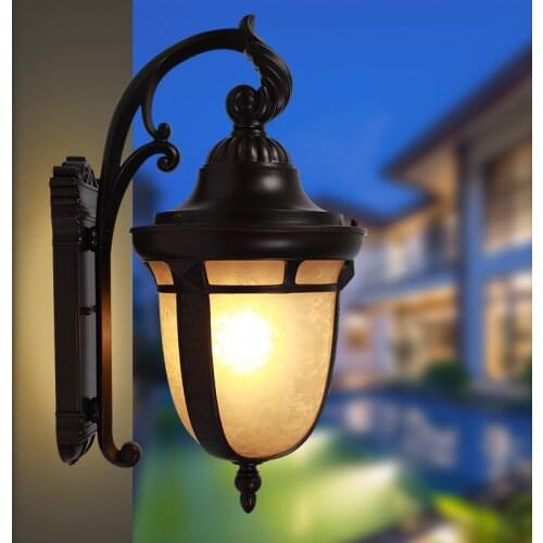 Bar E27 led Outdoor Wall Lamp Courtyard Lamp Garden Wall Light fixture European Balcony Wall sconce hallway Waterproof Wall Lamp