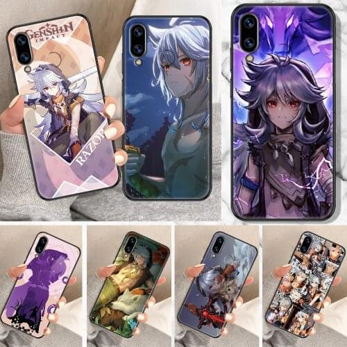Genshin Impact Razor Phone Case For Huawei Honor 6A 7A 7C 8A 8X 8 9 9X 10 10i 20 Lite Pro black luxury cover art funda painting
