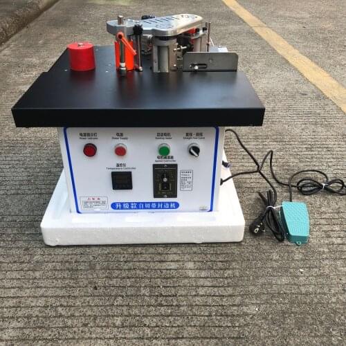 Woodworking edge banding machine speed regulating mini desktop with ball manual woodworking cutting PVC bending straight edge ma