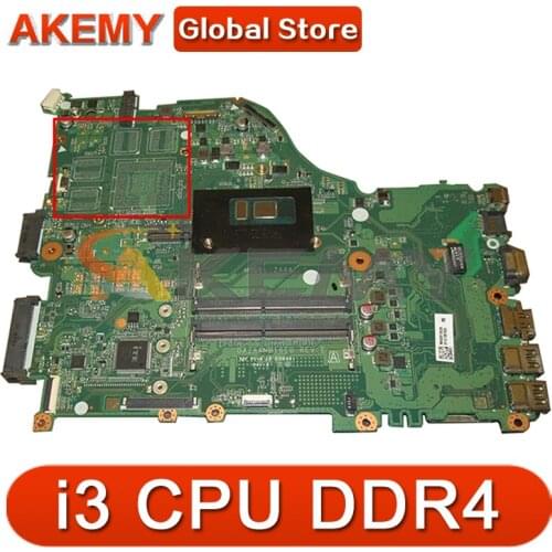 For ACER E5-575 E5-575G F5-573 ZAA X32 Laptop Motherboard DAZAAMB16E0 With i3 CPU DDR4 100% Fully Tested (Free Shipping)