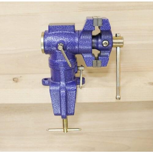 Double jaw Bench vise Multifunctional vise Sub-clamp 360 degrees Rotating table DIY Heavy table vice