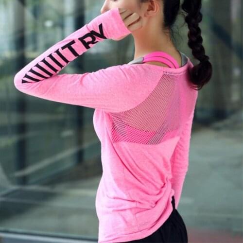 Fitness breathable sportswear ladies T-shirt sports suit yoga tops quick-drying running shirt gym clothes sports shirt jacket