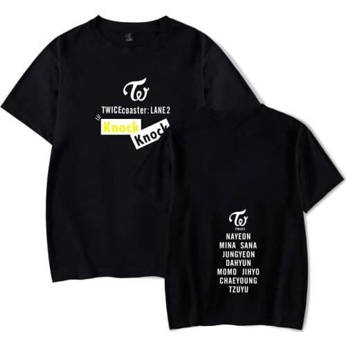 KPOP TWICE Third Mini Album Coaster LANE1 T shirt Korean Fashion Tshirt T-shirt Cotton Streetwear T shirts Tops K pop Clothing