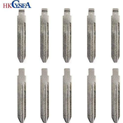 HKCYSEA 10pcs KD900 Metal Engraved Line CY24 Scale Shearing Teeth KD Blank Car Key Blade 04# for Chrysler/300C/Dodge