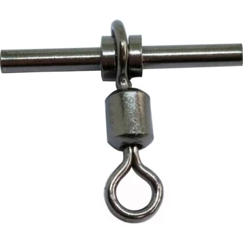 INFOF 500/1000-pieces Fishing Swivels 3-Way Swivel #12-#2/0 Rolling Swivels Sleeves Cross-line Carp Fishing Connector Terminal T