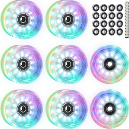 8 pieces Free shipping quad skate wheels 65x35mm freestyle skate wheels 78A