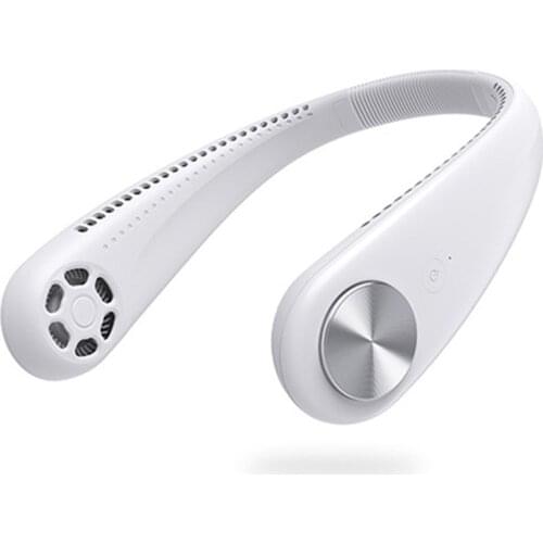 Summer Mini Hanging Neck Fan USB Rechargeable Fan Air Cooler Portable Halter Fan for Outdoor Travel Sports Bladeless Ventilator