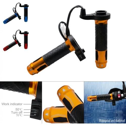 22mm Motorcycle Hot Grip Motorbike ATV Scooter Electric Heated Grips 7/8" Handlebar Hand Warmer Aluminum 12V