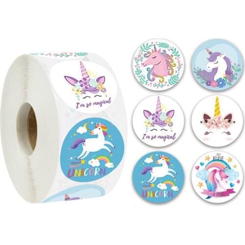 New 500pcs Decor Stickers Unicorn Scrapbooking Diary Labels Sealing Gift Package Decoration Stationery Sticker For Kids Toys