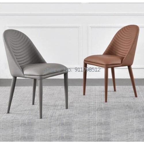Nordic light luxury dining chair home Italian minimalist small apartment back chair designer net red makeup desk chair di