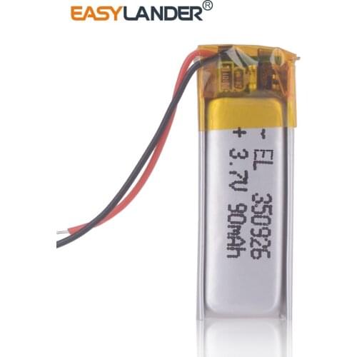 RECHARGEABLE 3.7V 90MAH LI-ION BATTERY 350926 Li-polymer Batteries FOR MP3 player MP4 MP5 BLUETOOTH HEADSET GPS headphone awei