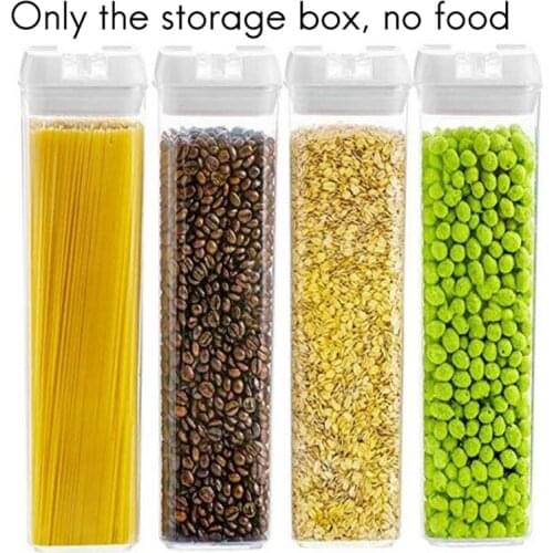 4PCS Sealed Food Container Storage Bpa-Free Food Tissue Plastic Jar with Lid Used for Kitchen Food Sugar Grains