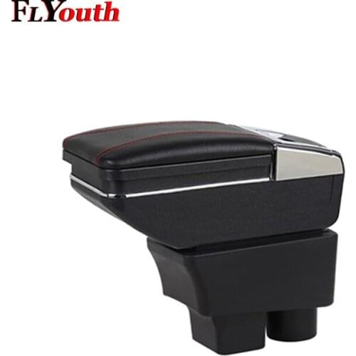 For Skoda Fabia Fabia 2 2009-2014 Car Armrest Box Central Store Content Box Cup Holder Interior Car-Styling Decoration Accessory