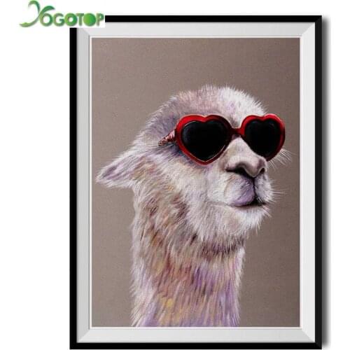 Full Mosaic diamond Painting Llama Resin Drill Embroidery 5D Diy Diamond Painting animal diy Handmade Cross Stitch gift YY1185