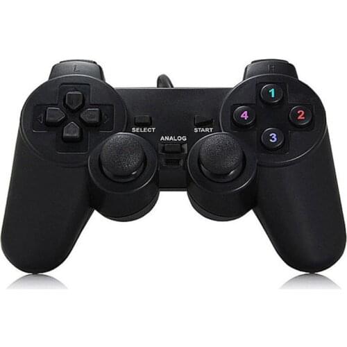 USB Wired Gamepad Joystick Single/Double Vibration Joypad Game Controller Handle for PC Laptop Computer Win7/8/10/XP/Vista