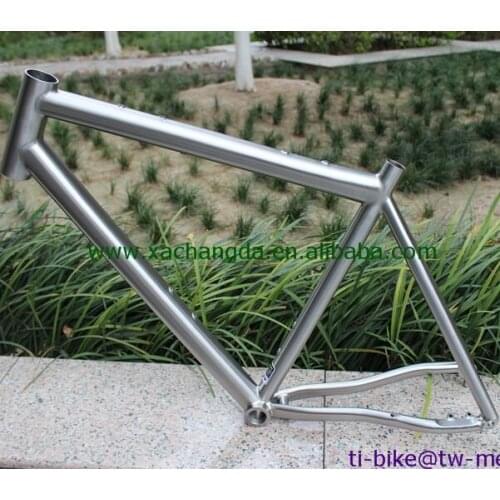 Road bike frame in titanium material, customized titanium bicycle frame with 142x12 dropouts, Ti bike frame 39er or 29er wheel