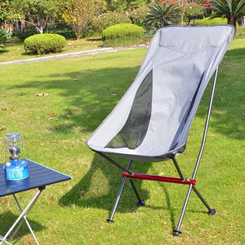Outdoor aluminum folding chair ultra-light portable space chair moon chair beach lounge chair camping barbecue table and chair