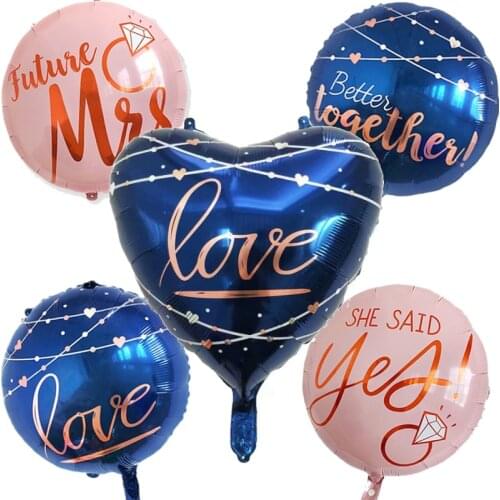 Wedding Confession Proposal Marry Layout Heart LOVE Dress Flowers Mrs Wedding Room Decorations Romantic Foil Balloons Globos Set