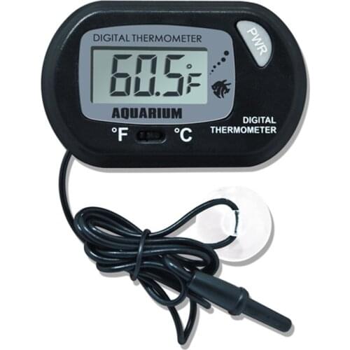 Aquarium Water Thermometer Plastic Digital LCD Screen Sensor Controller Wired Fish Tank Accessories 1 Piece