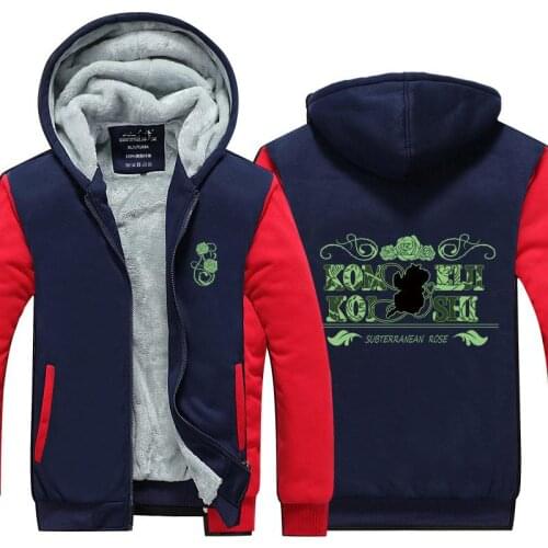 Unisex Anime TouHou Project Thick Hooded Hoodie Toho Project Komeiji Koishi Sweatshirts Cardigan Coat Top Jacket