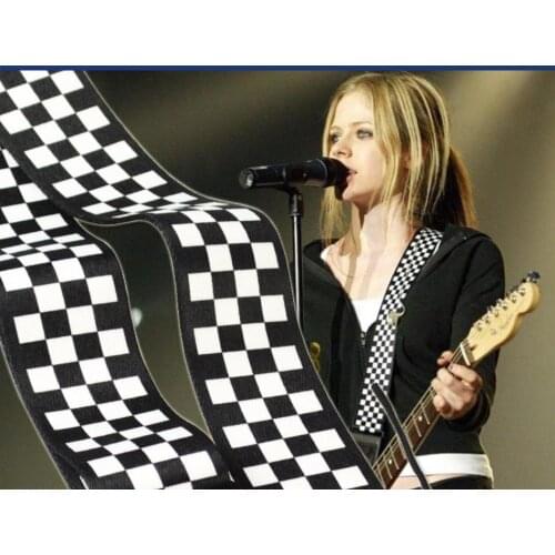 Guns N' Roses SLASH Advanced Leather Guitar Strap For Acoustic Electric Guitar Bass Black