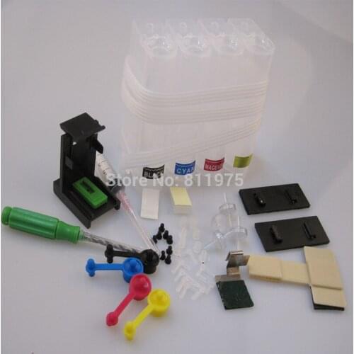 Universal Continuous Ink Supply System CISS DIY Kit for HP 60 61 62 63 74 75 56 57 For Canon CISS with all accessories 4 color