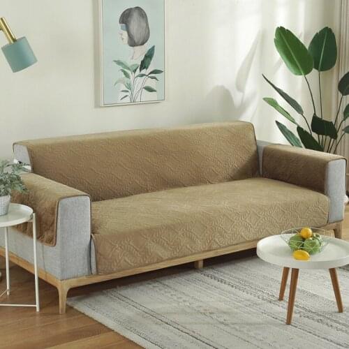 High Quality Thicken Soft Plush Quilted Sofa Towel Anti-slip Couch Covers for Living Room One-piece Pet Dog Sofa Cover
