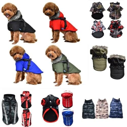 XS-2XL Winter Pet Dog Waterproof Warm Clothes Casual Simple Vest Jacket Clothing Warm Dog Clothes Coat For Puppy Chihuahua Coat